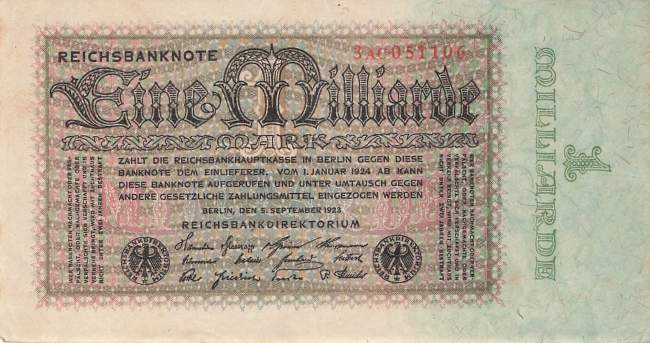 1 Milliarde Mark ro 111b AC